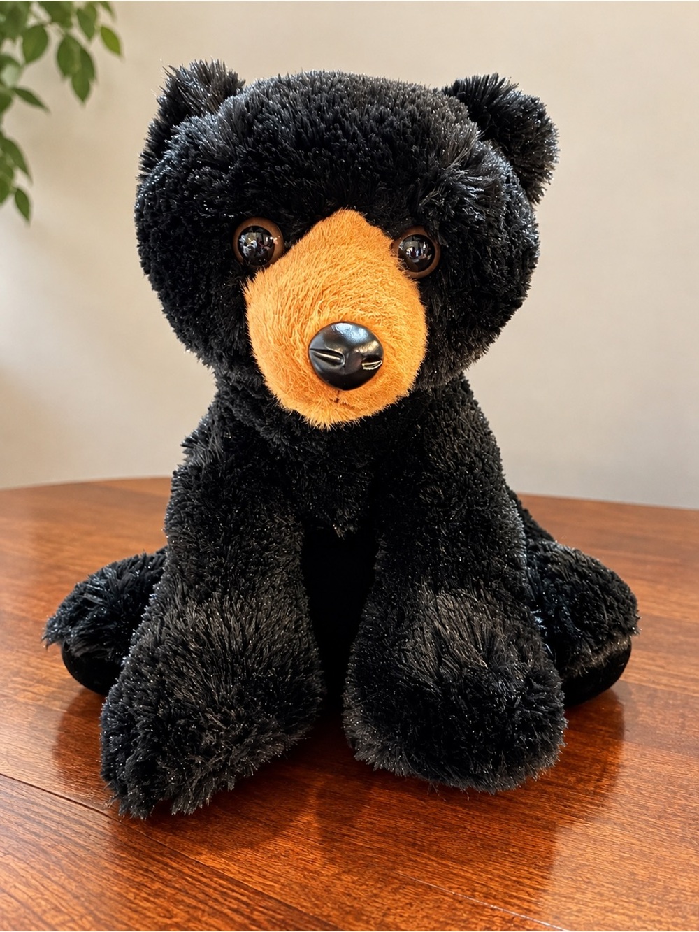 Aurora World Black Bear Plush Sitting Stuffed Animal 2019